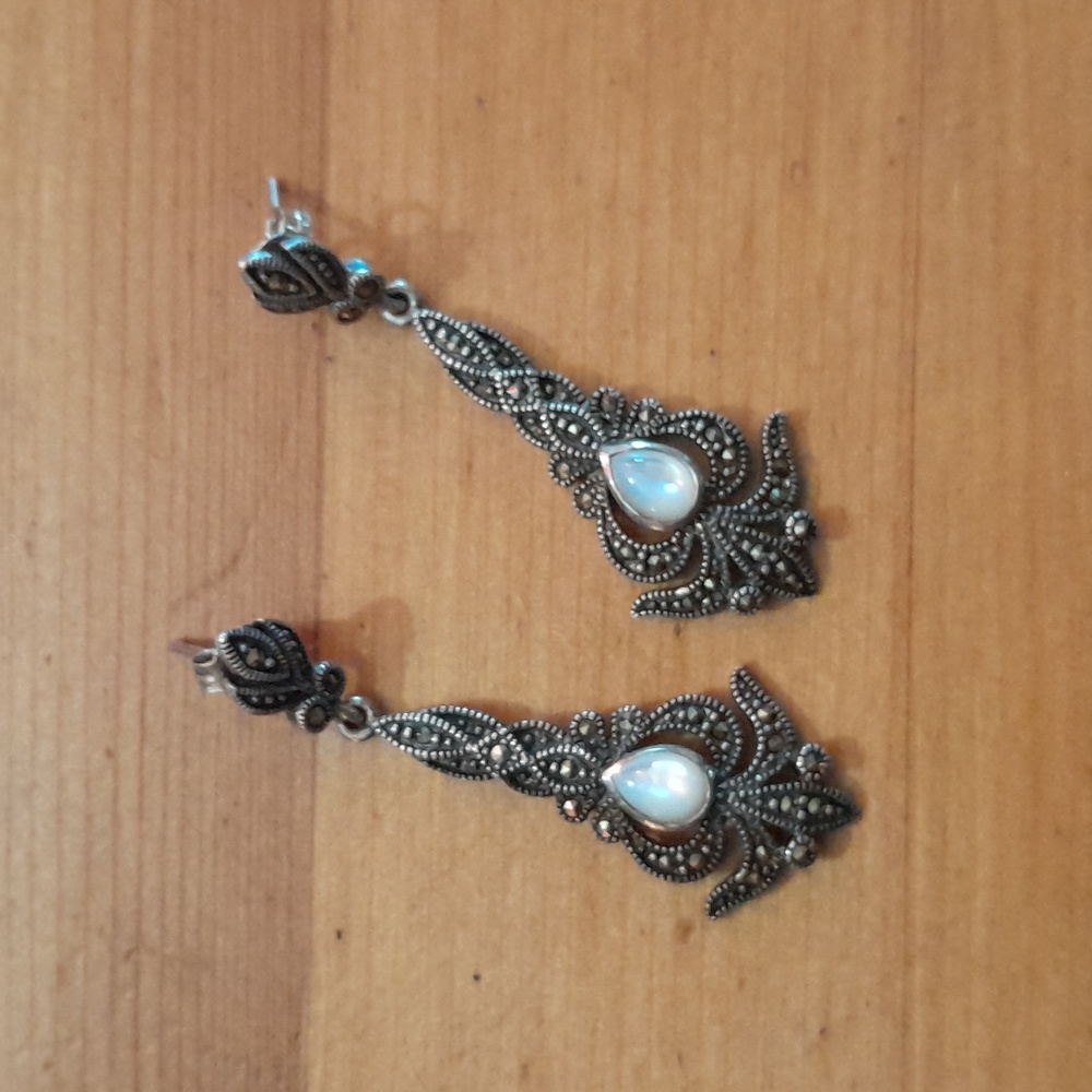 Silver earrings